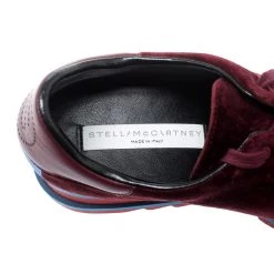Stella McCartney Burgundy Velvet Elyse Sneakers Size 41 For Women 17 Stella McCartney Burgundy Velvet Elyse Sneakers Size 41 For Women -Stella McCartney Sales luxury women stella mccartney new shoes p206927 003