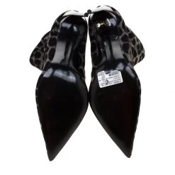 Stella McCartney Beige/Black Leopard Print Velvet Ankle Boots Size 38.5 For Women -Stella McCartney Sales luxury women stella mccartney new shoes p208857 002