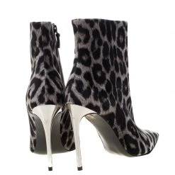 Stella McCartney Two Tone Leopard Print Velvet Ankle Boots Size 40 For Women -Stella McCartney Sales luxury women stella mccartney new shoes p209366 004