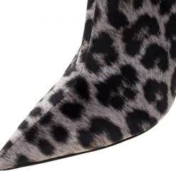 Stella McCartney Two Tone Leopard Print Velvet Ankle Boots Size 40 For Women -Stella McCartney Sales luxury women stella mccartney new shoes p209366 006