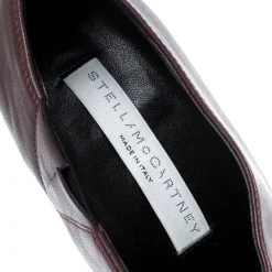 Stella McCartney Burgundy Faux Leather Square Toe Ankle Boots Size 38 For Women -Stella McCartney Sales luxury women stella mccartney new shoes p210323 002