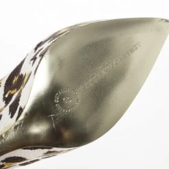 Stella McCartney Leopard Print Canvas Slingback Nathalie Wedges Size 38 For Women -Stella McCartney Sales luxury women stella mccartney new shoes p21305 011
