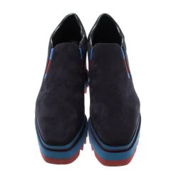 Stella McCartney Blue Faux Suede Elyse Slip On Platform Sneakers Size 38 For Women -Stella McCartney Sales luxury women stella mccartney new shoes p216858 004