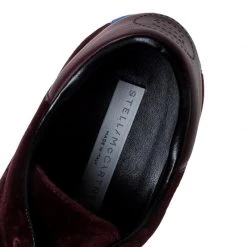 Stella McCartney Burgundy/Blue Velvet Elyse Platform Derby Size 40.5 For Women -Stella McCartney Sales luxury women stella mccartney new shoes p237403 004