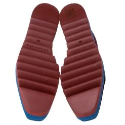Stella McCartney Burgundy/Blue Velvet Elyse Platform Derby Size 40.5 For Women -Stella McCartney Sales luxury women stella mccartney new shoes p237403 006