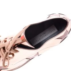 Stella McCartney Metallic Rose Gold Faux Leather Elyse Star Platform Lace Up Derby Size 38 For Women -Stella McCartney Sales luxury women stella mccartney new shoes p249317 002