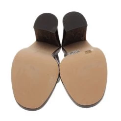Stella McCartney Brown Faux Leather Veneer CrissCross Slides Size 39 For Women -Stella McCartney Sales luxury women stella mccartney new shoes p2525 007