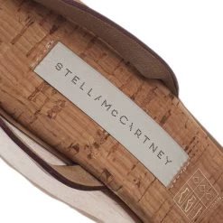 Stella McCartney Bordeaux Faux Leather Buckle Ankle Strap Wedges Size 38 For Women -Stella McCartney Sales luxury women stella mccartney new shoes p2526 010