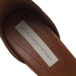 Stella McCartney Brown Faux Leather Lindsey Ankle Strap Wedge Sandals Size 41 For Women -Stella McCartney Sales luxury women stella mccartney new shoes p2566 008