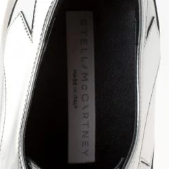 Stella McCartney Metallic Silver Faux Leather Elyse Star Platform Derby Size 41 For Women 16 Stella McCartney Metallic Silver Faux Leather Elyse Star Platform Derby Size 41 For Women -Stella McCartney Sales luxury women stella mccartney new shoes p281231 1585135859 005