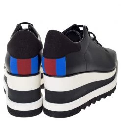 Stella McCartney Black Faux Leather Elyse Platform Lace Up Sneakers 40 For Women -Stella McCartney Sales luxury women stella mccartney new shoes p301273 007