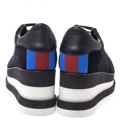 Stella McCartney Black Velet Elyse Platform Lace Up Sneakers Size 39.5 For Women -Stella McCartney Sales luxury women stella mccartney new shoes p301331 003