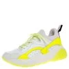 Stella McCartney White/Neon Green Faux Leather/Fabric Eclypse Lace Sneakers Size 41 For Women -Stella McCartney Sales luxury women stella mccartney new shoes p314408 001
