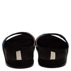 Stella McCartney Blue Denim Fabric Star Flat Slides Size 41 For Women -Stella McCartney Sales luxury women stella mccartney new shoes p326720 004