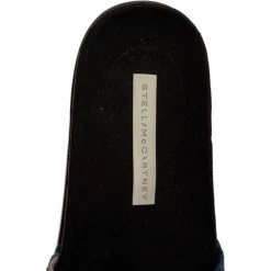 Stella McCartney Blue Denim Fabric Star Flat Slides Size 41 For Women -Stella McCartney Sales luxury women stella mccartney new shoes p326720 007