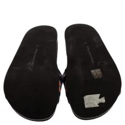 Stella McCartney Blue Denim Fabric Star Flat Slides Size 41 For Women -Stella McCartney Sales luxury women stella mccartney new shoes p326720 008