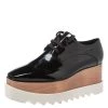 Stella McCartney Black Faux Patent Leather Elyse Platform Derby Sneakers Size 40 For Women -Stella McCartney Sales luxury women stella mccartney new shoes p326801 003