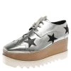 Stella McCartney Silver/Black Faux Leather Elyse Star Platform Derby Size 41 For Women -Stella McCartney Sales luxury women stella mccartney new shoes p355678 001