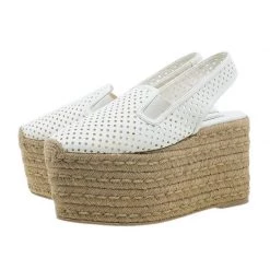 Stella McCartney White Faux Leather Wedge Espadrilles Size 38 For Women 17 Stella McCartney White Faux Leather Wedge Espadrilles Size 38 For Women -Stella McCartney Sales luxury women stella mccartney new shoes p39823 004