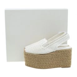 Stella McCartney White Faux Leather Wedge Espadrilles Size 38 For Women 25 Stella McCartney White Faux Leather Wedge Espadrilles Size 38 For Women -Stella McCartney Sales luxury women stella mccartney new shoes p39823 012