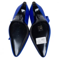 Stella McCartney Blue Satin Ankle Wrap Pumps Size 40 For Women -Stella McCartney Sales luxury women stella mccartney new shoes p399117 006