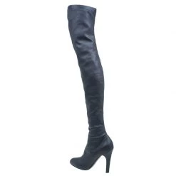 Stella McCartney Grey Faux Leather Over The Knee Boots Size 38 For Women -Stella McCartney Sales luxury women stella mccartney new shoes p41231 003