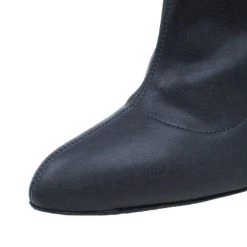 Stella McCartney Grey Faux Leather Over The Knee Boots Size 38 For Women -Stella McCartney Sales luxury women stella mccartney new shoes p41231 009