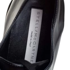 Stella McCartney Black Faux Leather Monogram Elyse Platform Derby Sneakers Size 38.5 For Women -Stella McCartney Sales luxury women stella mccartney new shoes p426344 001