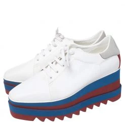 Stella McCartney White Faux Leather Elyse Platform Derby Size 41 For Women -Stella McCartney Sales luxury women stella mccartney new shoes p457592 008