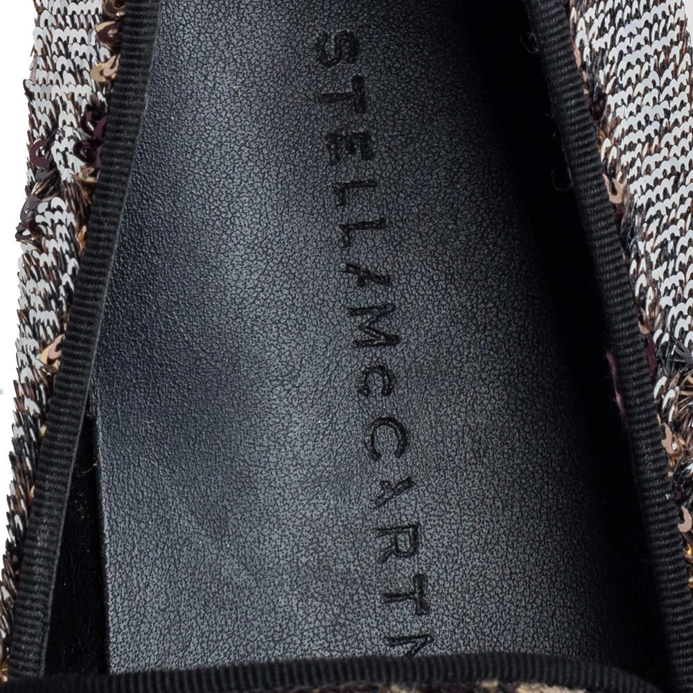 Stella McCartney Gold/Silver Sequin Binx Platform Sneakers Size 40 For Women 9 Stella McCartney Gold/Silver Sequin Binx Platform Sneakers Size 40 For Women - Image 7