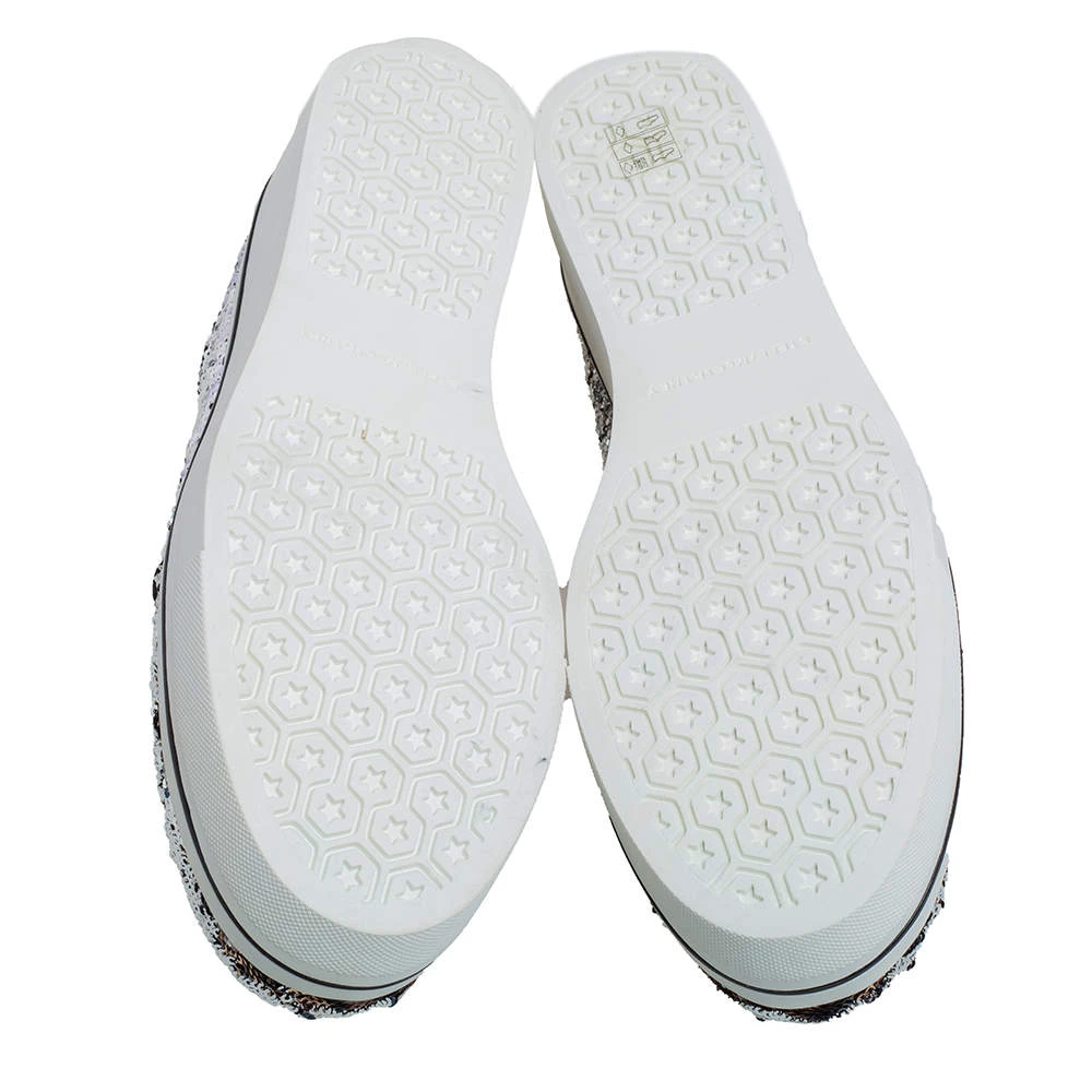 Stella McCartney Gold/Silver Sequin Binx Platform Sneakers Size 40 For Women 8 Stella McCartney Gold/Silver Sequin Binx Platform Sneakers Size 40 For Women - Image 6