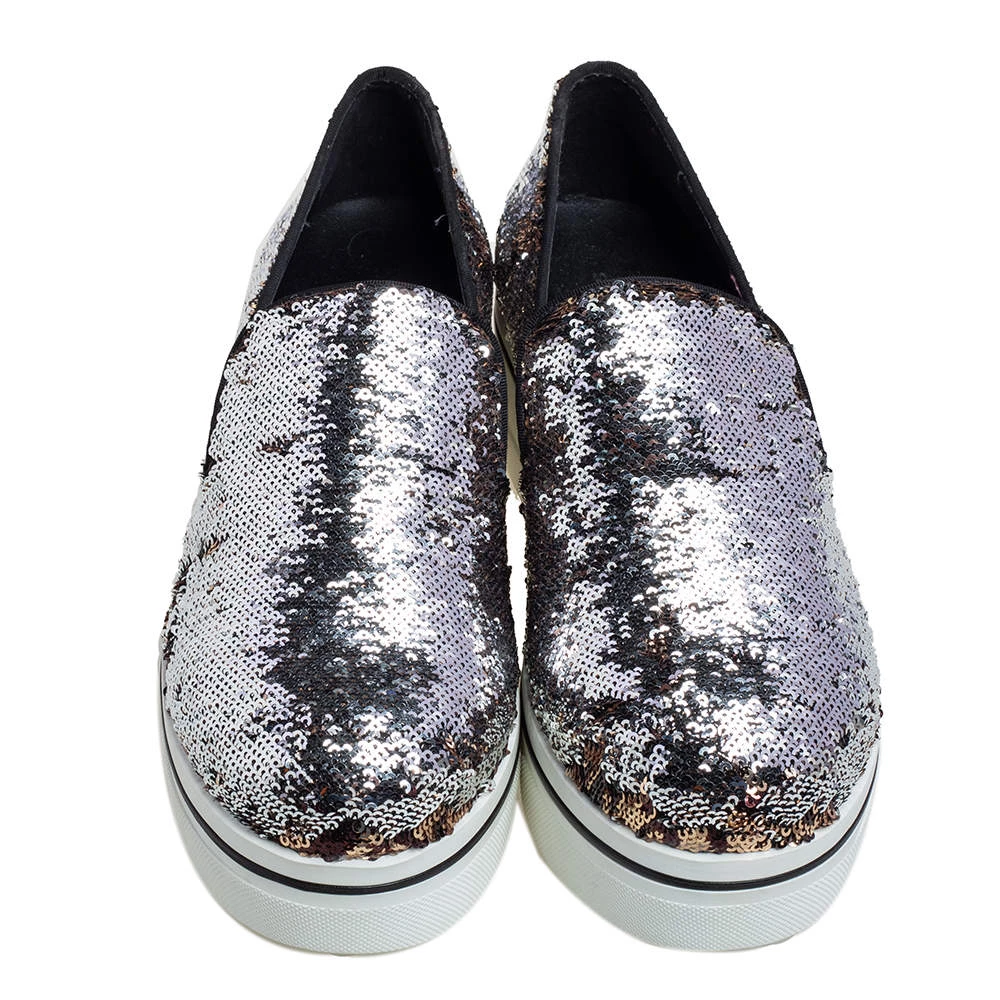 Stella McCartney Gold/Silver Sequin Binx Platform Sneakers Size 40 For Women 5 Stella McCartney Gold/Silver Sequin Binx Platform Sneakers Size 40 For Women - Image 3