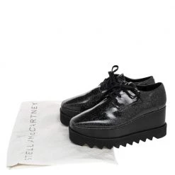 Stella McCartney Black Glitter Elyse Platform Derby Sneakers Size 38 For Women 17 Stella McCartney Black Glitter Elyse Platform Derby Sneakers Size 38 For Women -Stella McCartney Sales luxury women stella mccartney new shoes p479595 001