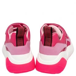 Stella McCartney Pink Faux Leather And Fabric Eclypse Velcro Strap Low Top Sneakers Size 40 For Women -Stella McCartney Sales luxury women stella mccartney new shoes p482428 004