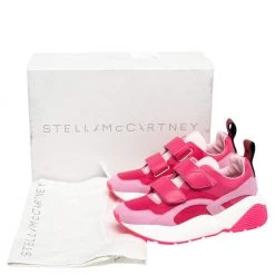 Stella McCartney Pink Faux Leather And Fabric Eclypse Velcro Strap Low Top Sneakers Size 40 For Women -Stella McCartney Sales luxury women stella mccartney new shoes p482428 009