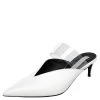 Stella McCartney White Faux Leather And PVC Pointed Toe Mule Sandals Size 39 For Women -Stella McCartney Sales luxury women stella mccartney new shoes p486284 006