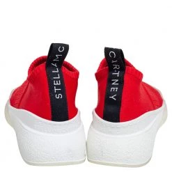 Stella McCartney Red Knit Fabric Slip On Sneakers Size 36 For Women -Stella McCartney Sales luxury women stella mccartney new shoes p489346 003