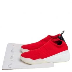 Stella McCartney Red Knit Fabric Slip On Sneakers Size 36 For Women -Stella McCartney Sales luxury women stella mccartney new shoes p489346 009