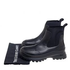 Stella McCartney Black Faux Leather And Fabric Chelsea Boots Size 39 For Women -Stella McCartney Sales luxury women stella mccartney new shoes p504949 001
