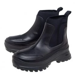 Stella McCartney Black Faux Leather And Fabric Chelsea Boots Size 39 For Women -Stella McCartney Sales luxury women stella mccartney new shoes p504949 002