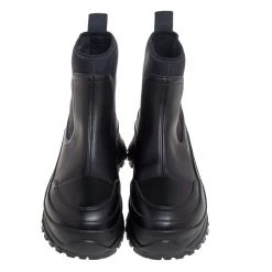 Stella McCartney Black Faux Leather And Fabric Chelsea Boots Size 39 For Women -Stella McCartney Sales luxury women stella mccartney new shoes p504949 006