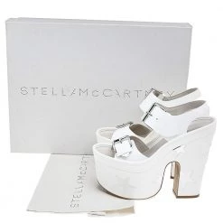 Stella McCartney White/Silver Faux Leather Star Platform Sandals Size 39 For Women 17 Stella McCartney White/Silver Faux Leather Star Platform Sandals Size 39 For Women -Stella McCartney Sales luxury women stella mccartney new shoes p526202 002