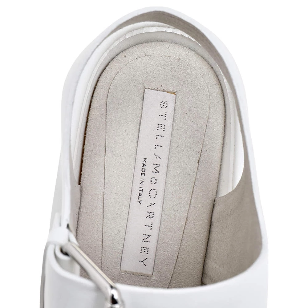 Stella McCartney White/Silver Faux Leather Star Platform Sandals Size 39 For Women 9 Stella McCartney White/Silver Faux Leather Star Platform Sandals Size 39 For Women - Image 7