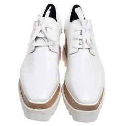 Stella McCartney White Faux Leather Elyse Platform Sneakers Size 36 For Women -Stella McCartney Sales luxury women stella mccartney new shoes p535835 004