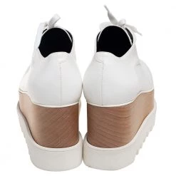 Stella McCartney White Faux Leather Elyse Platform Sneakers Size 36 For Women -Stella McCartney Sales luxury women stella mccartney new shoes p535835 005