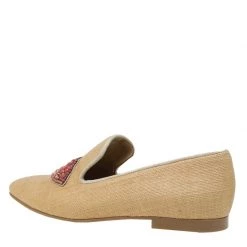 Stella McCartney Beige Woven Fabric Embellishment Tatami Flats Size 37.5 For Women -Stella McCartney Sales luxury women stella mccartney new shoes p55496 003