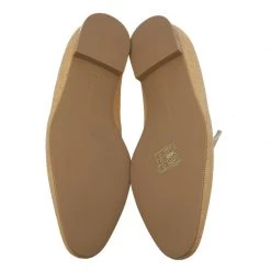 Stella McCartney Beige Woven Fabric Embellishment Tatami Flats Size 37.5 For Women -Stella McCartney Sales luxury women stella mccartney new shoes p55496 007