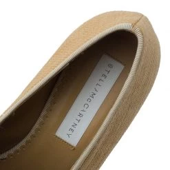Stella McCartney Beige Woven Fabric Embellishment Tatami Flats Size 37.5 For Women -Stella McCartney Sales luxury women stella mccartney new shoes p55496 010