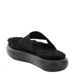 Stella McCartney Black Faux Fur Air Thong Flats Size IT 39 For Women -Stella McCartney Sales luxury women stella mccartney new shoes p581515 005