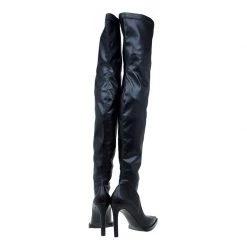 Stella McCartney Black Faux Leather Abbey Over The Knee Boots Size 40 For Women -Stella McCartney Sales luxury women stella mccartney new shoes p59180 005